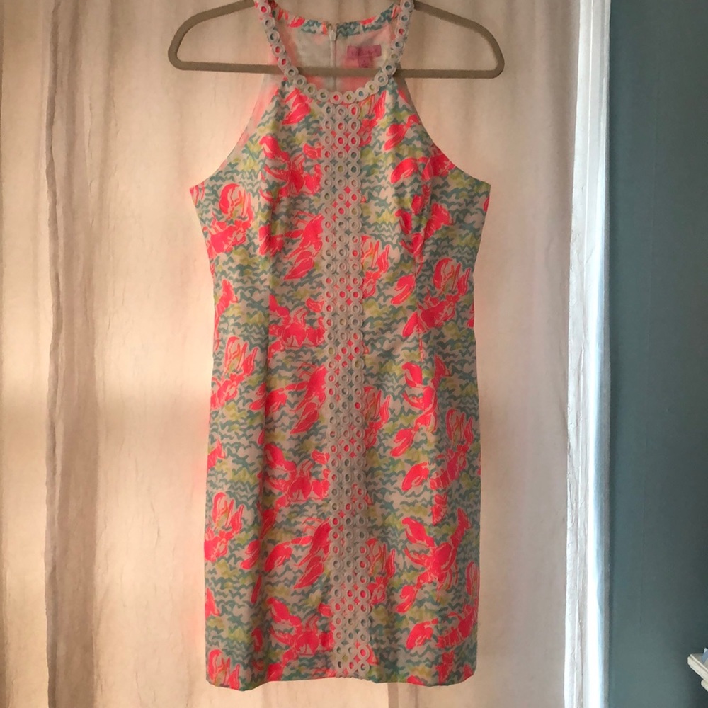 Lily Pulitzer Lobstah Roll Print Shift Dress